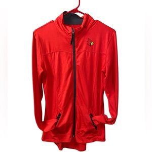 Louisville Cardinals Colosseum Zip Pockets Lightweight Women’s Red FullZip SZ M